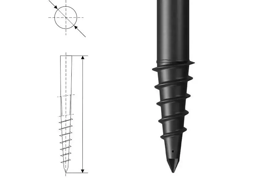 Свая винтовая шуруп 108